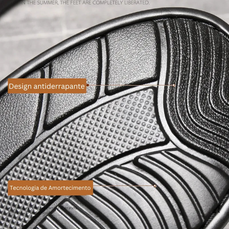 Sandália Masculina de Couro Allegante - Alleganza