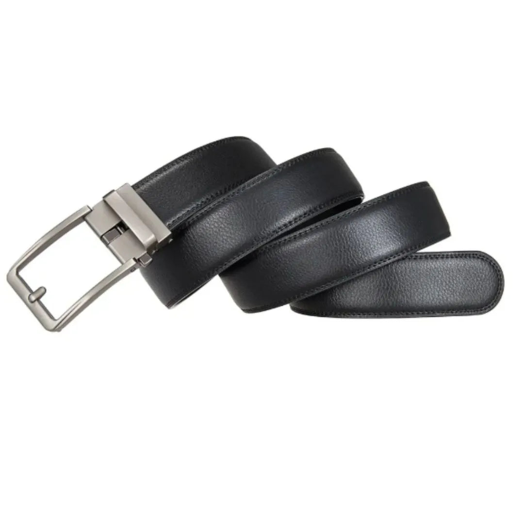 Cinto Masculino de Couro Legítimo Allegante New enrolado, em fundo branco