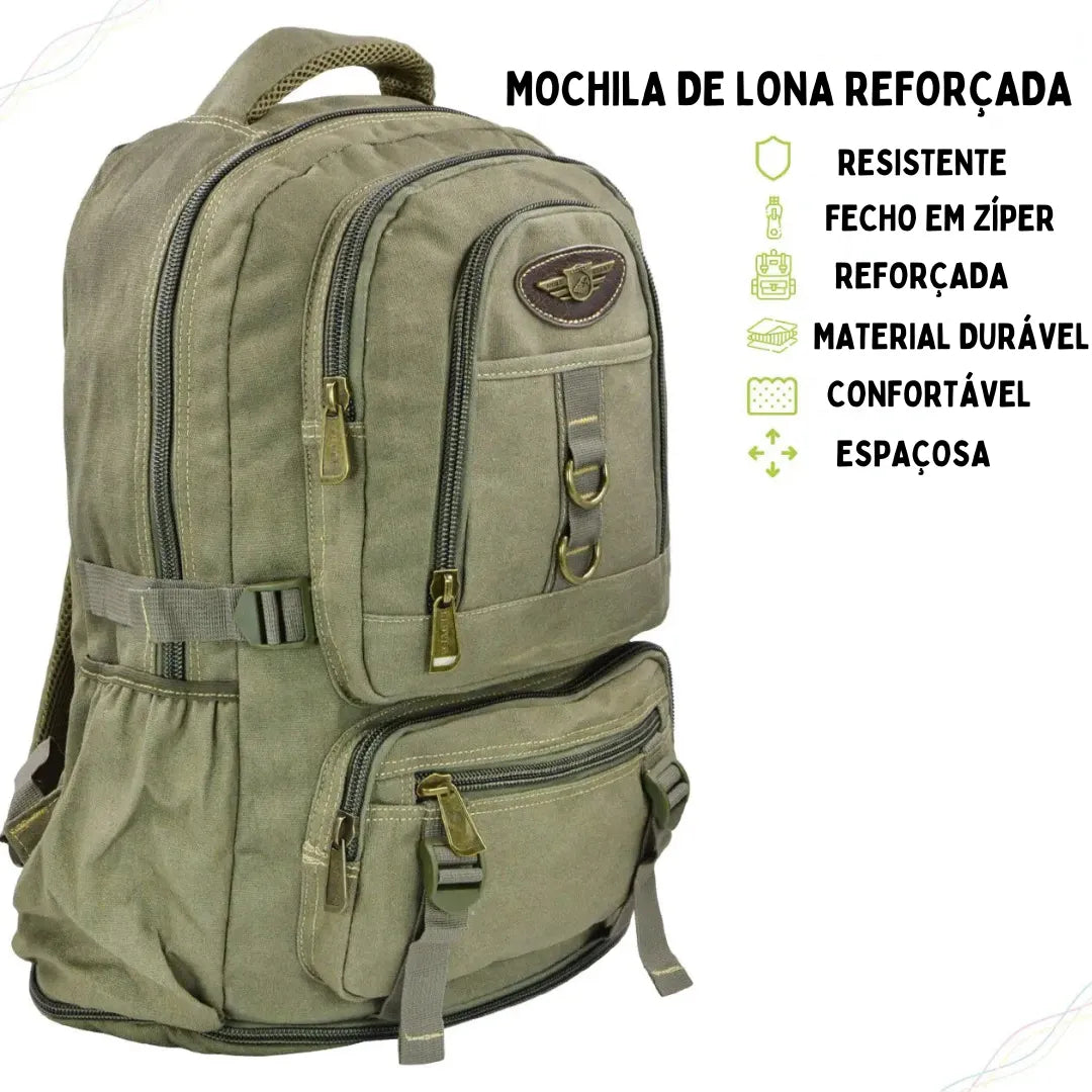 Mochila de Lona Reforçada 50 litros | Casualle Cargo II - Alleganza