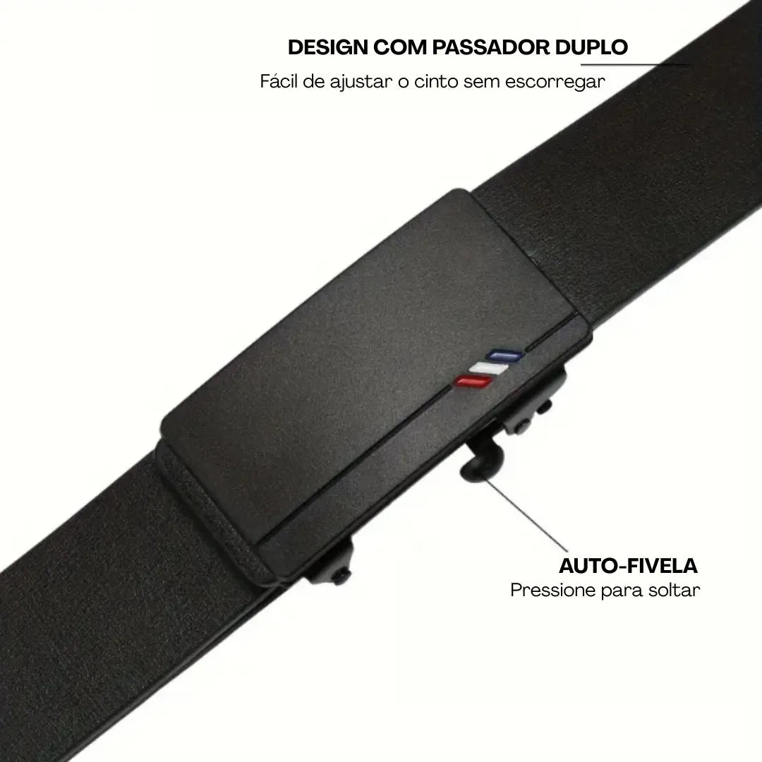 Cinto de Couro Masculino Fivela Automática | Casualle Belt II, detalhes de uso