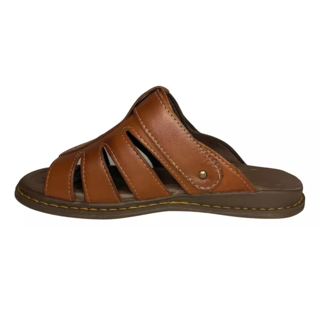 Sandália Masculina Ortopédica de Couro | Allegante Comfort II - Alleganza