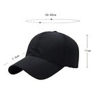 Medidas do Boné Esportivo Casualle Sport III na cor preto