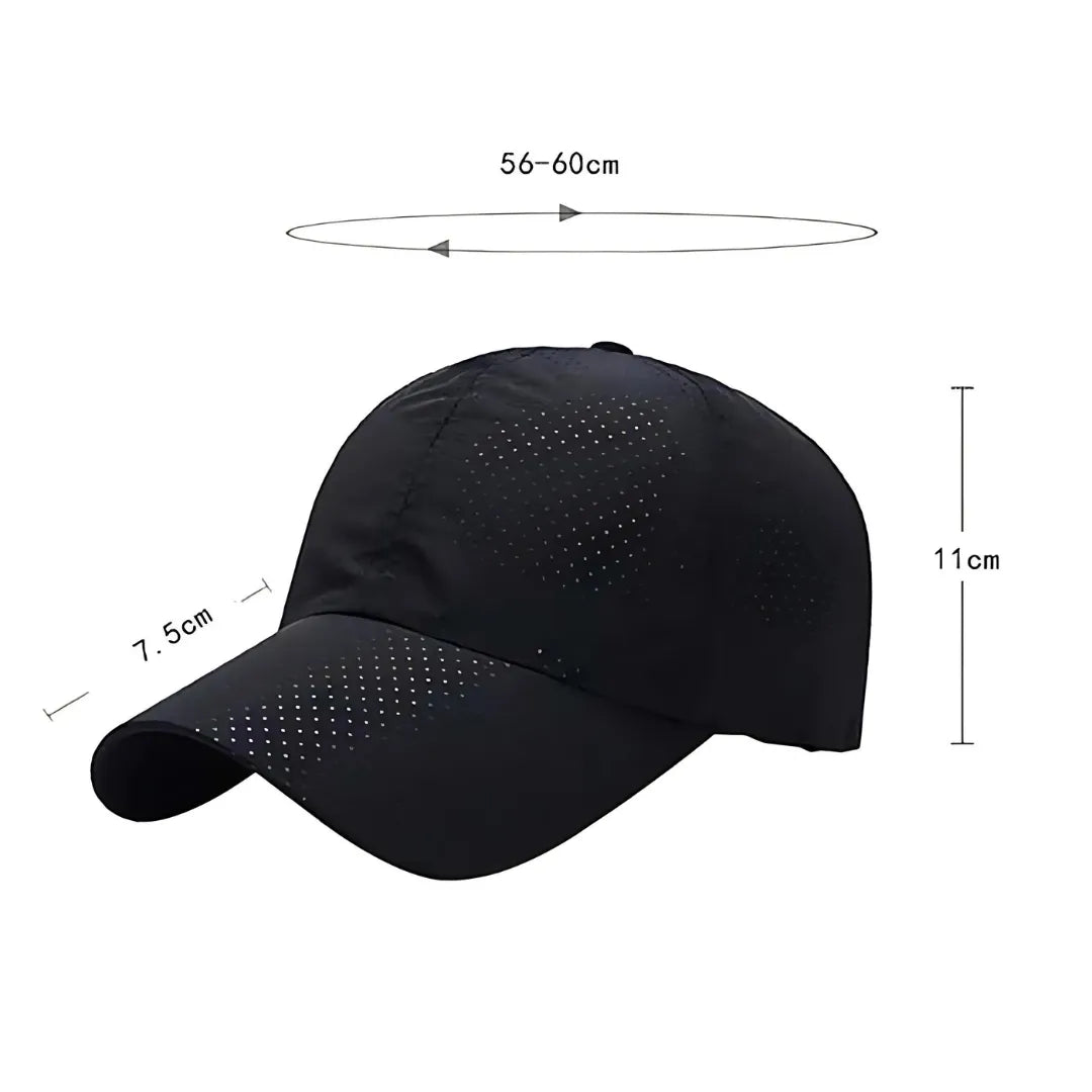 Medidas do Boné Esportivo Casualle Sport III na cor preto