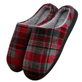 Pantufa de Inverno Peluciada Xadrez VERMELHO | Basicalle Comfort