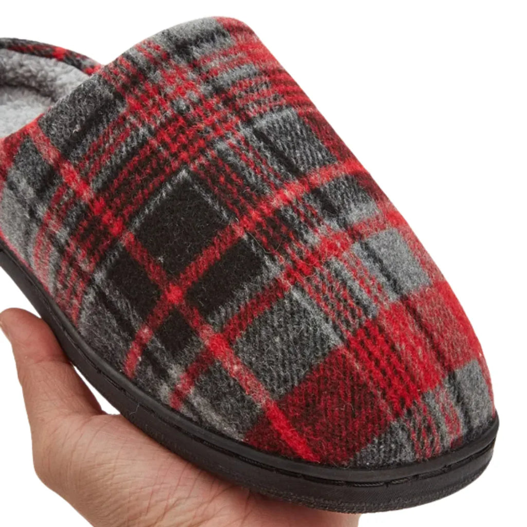 Pantufa de Inverno Peluciada Xadrez VERMELHO | Basicalle Comfort - Alleganza