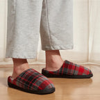 Pantufa de Inverno Peluciada Xadrez VERMELHO | Basicalle Comfort - Alleganza