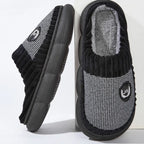 Pantufas de Inverno em Algodão Casualle Home na cor preto em fundo branco