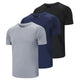 Camiseta Esportiva Basicalle Sport Preta/Cinza/Azul