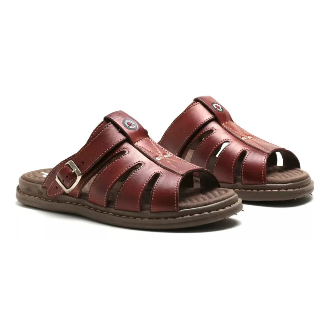 Sandália Masculina Ortopédica de Couro | Allegante Comfort II - Alleganza