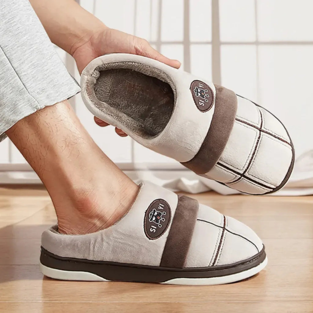 Pantufa de Inverno Basicalle Comfort - MARROM - Alleganza