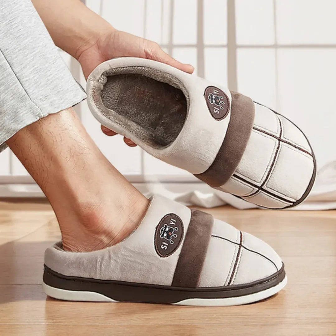 Pantufa de Inverno Basicalle Comfort - MARROM - Alleganza