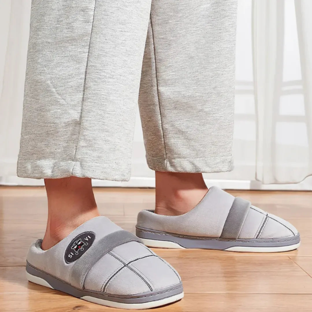 Pantufa de Inverno Basicalle Comfort - CINZA - Alleganza