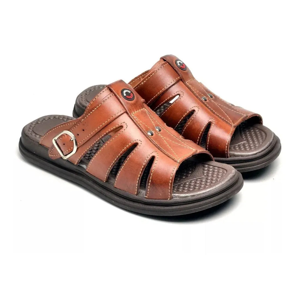 Sandália Masculina Ortopédica de Couro | Allegante Comfort II - Alleganza