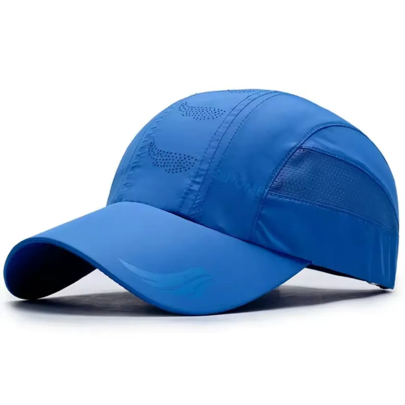 Boné Casualle Sport em tecido respirável, cor azul claro, ideal para esportes