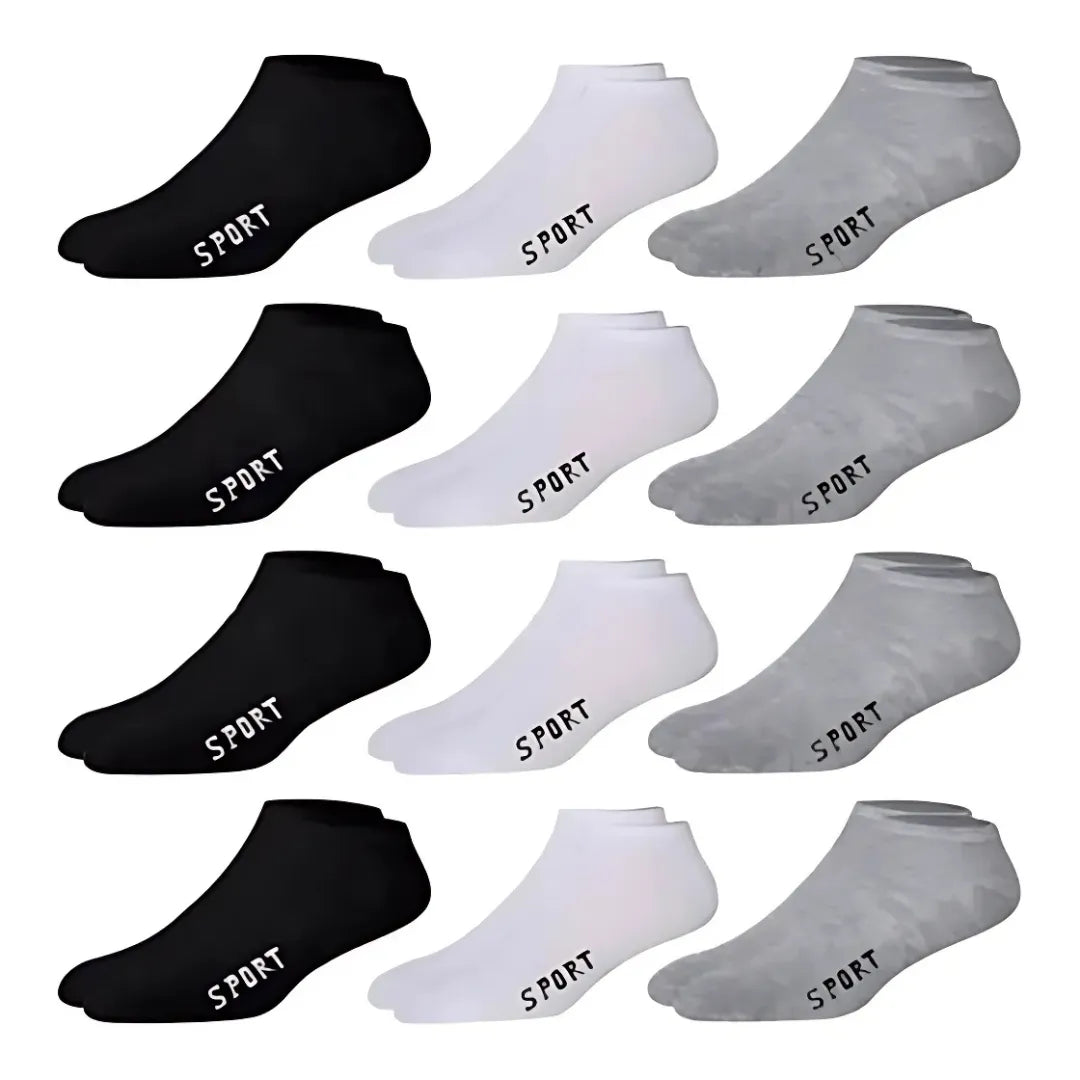 Kit 6 Pares Meias Soquete Adulto Basicalle - Alleganza