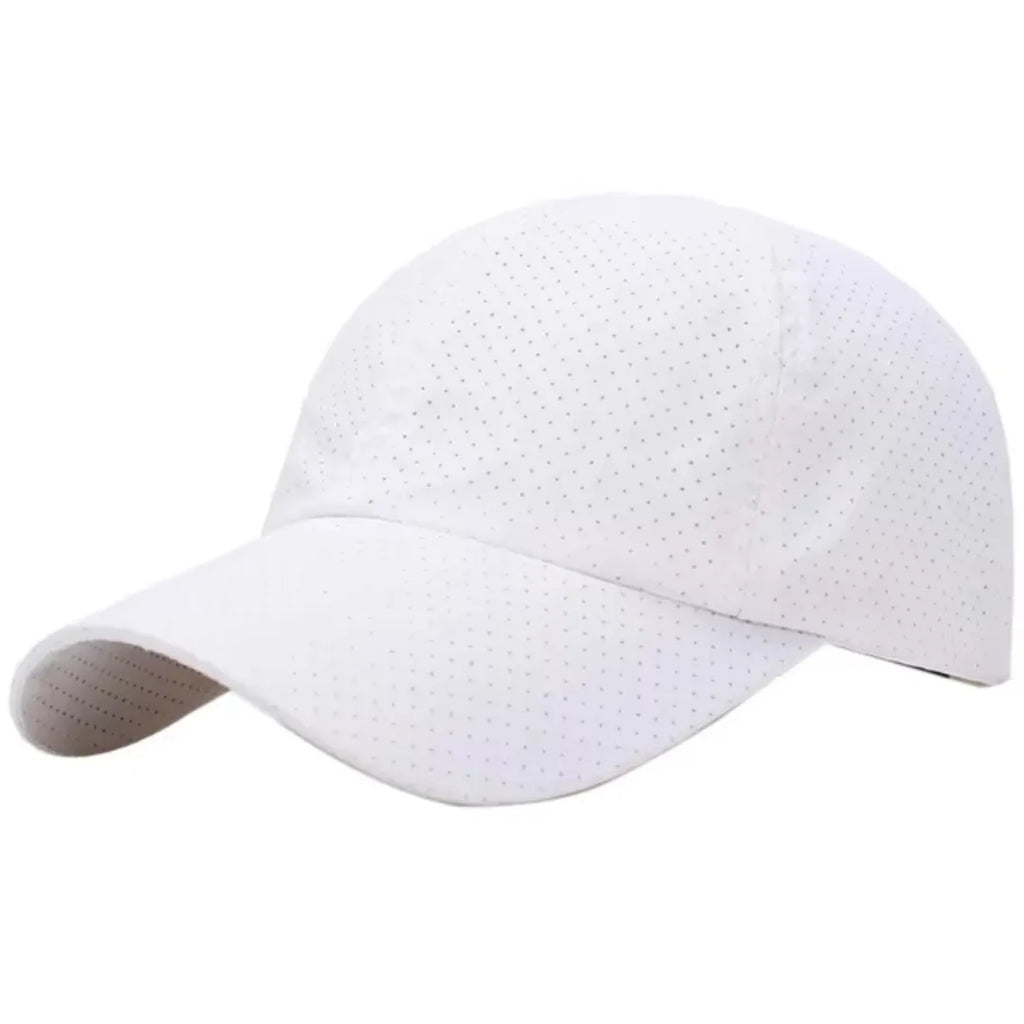 Boné Esportivo Dry Fit com Proteção Solar | Casualle Sport III na cor branco
