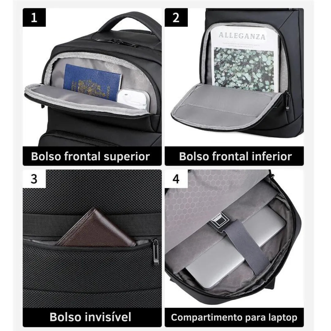 Mochila Executiva Impermeável 50 litros - Casualle Business - Alleganza