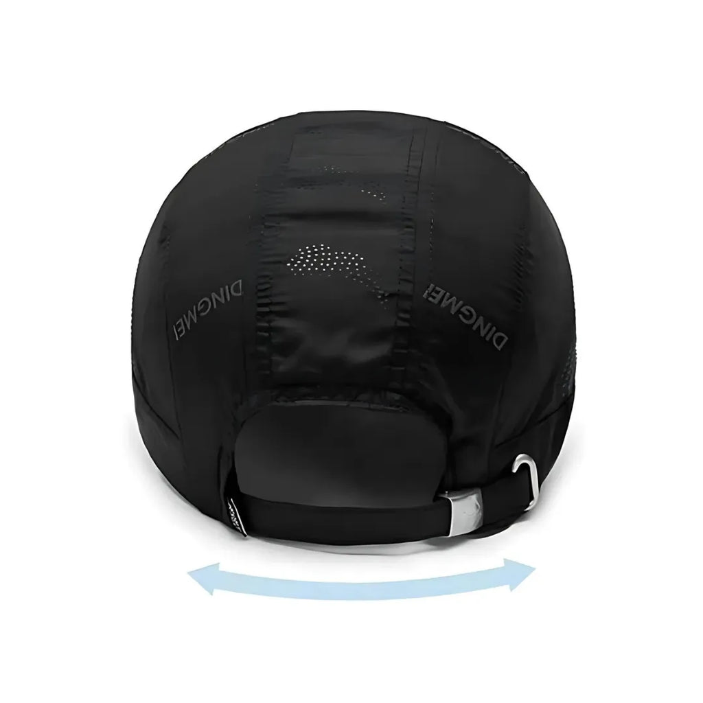 Boné Esportivo com Proteção Solar | Casualle Sport II em vista traseira, detalhe para a fivela de regulagem de tamanho