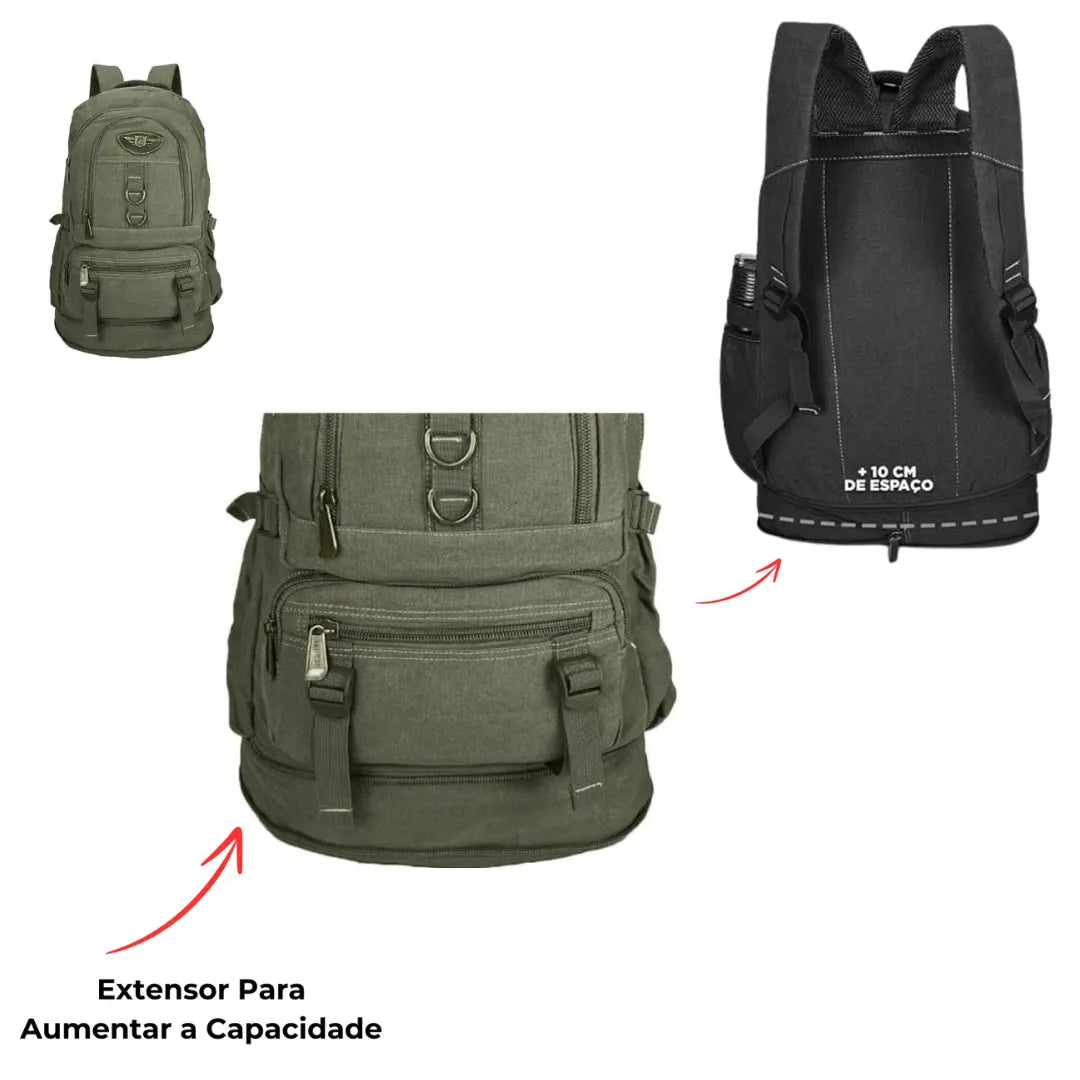 Mochila de Lona Reforçada 50 litros | Casualle Cargo II - Alleganza