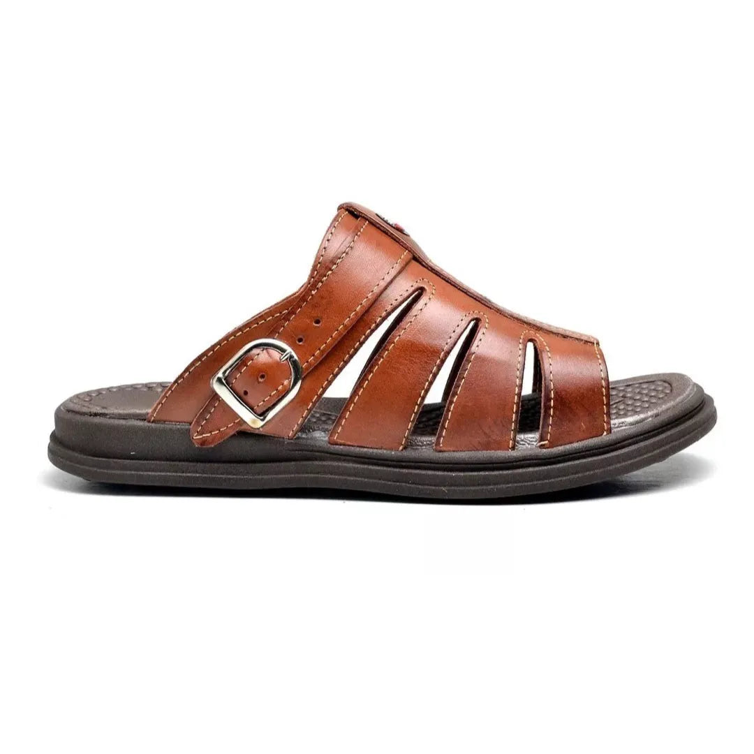 Sandália Masculina Ortopédica de Couro | Allegante Comfort II - Alleganza