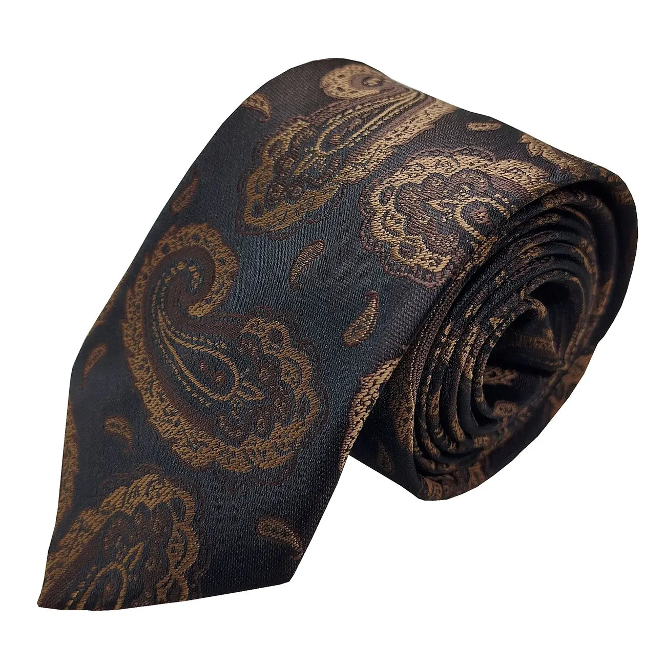 Gravata Semi-Slim Bordada | Allegante Brown - Alleganza