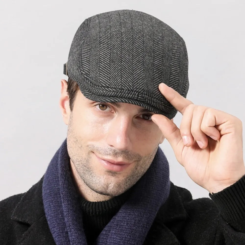 Boina Masculina Italiana de Algodão com Fivela Ajustável | Allegante