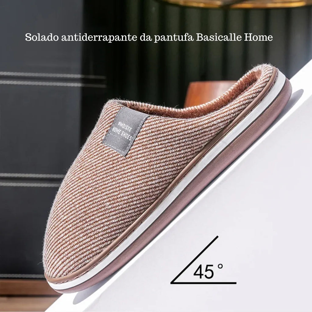 Pantufa de Inverno Basicalle Home - MARROM - Alleganza