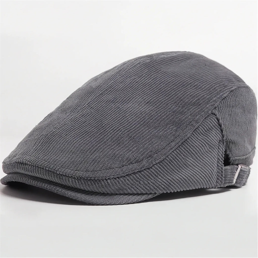 Boina Casual de Algodão Estilo Sarja | Allegante Cotton II cinza, vista lateral