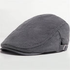 Boina Casual de Algodão Estilo Sarja | Allegante Cotton II cinza, vista lateral