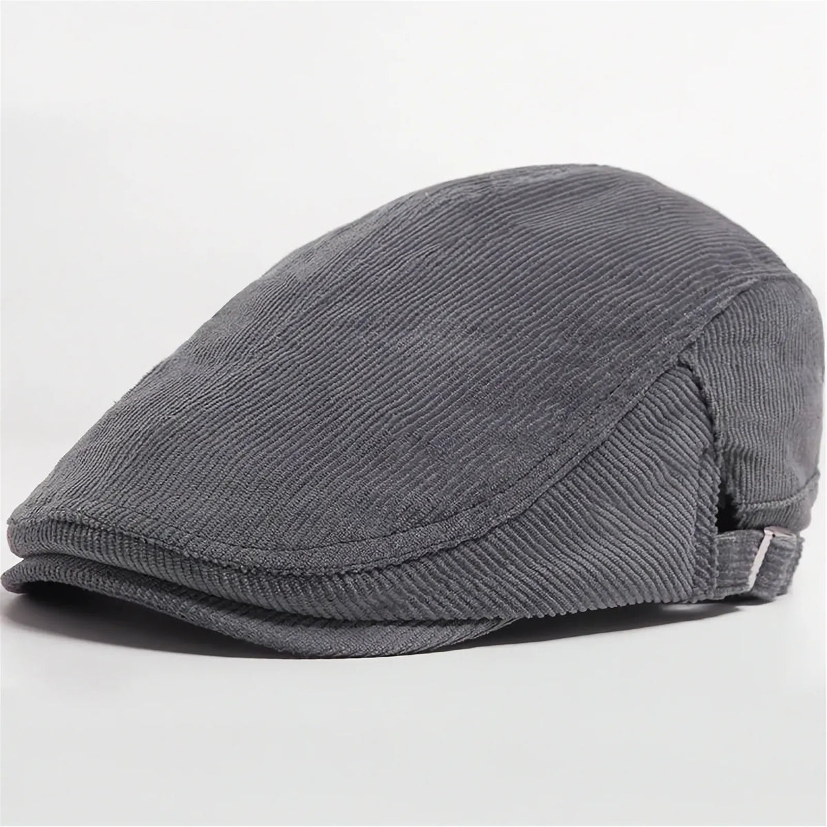 Boina Casual de Algodão Estilo Sarja | Allegante Cotton II cinza, vista lateral