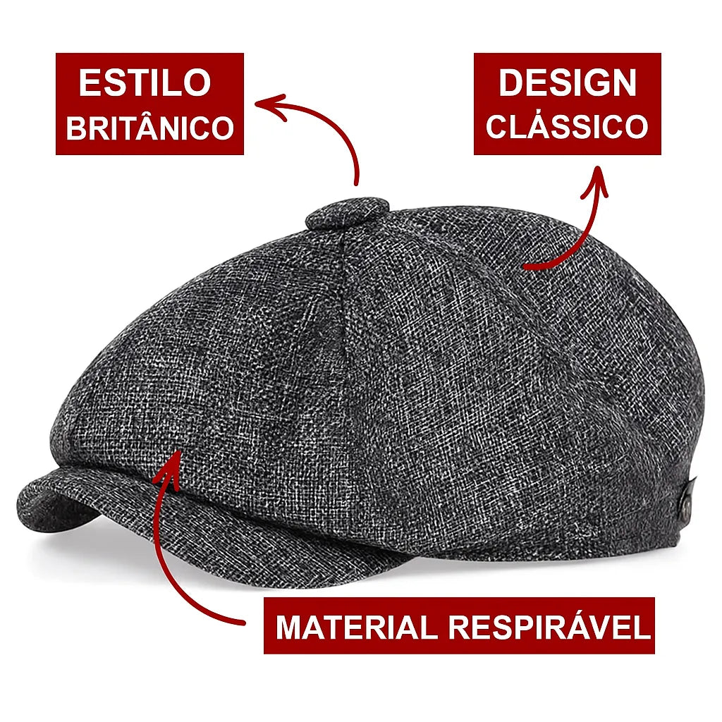 Boina Masculina Inglesa Vintage 8 Gomos | Casualle