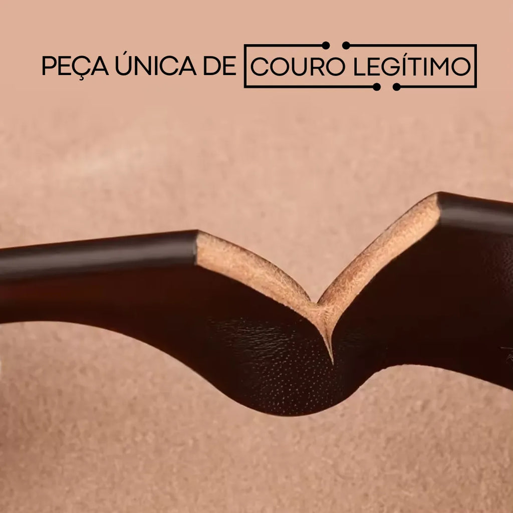 Cinto Masculino de Couro Legítimo Allegante Plus II (Até 170cm) - MARROM - Alleganza