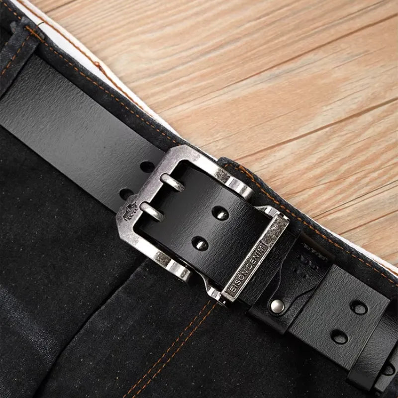 Cinto Masculino de Couro Legítimo Fivela Simples ou Dupla | Bison Denim