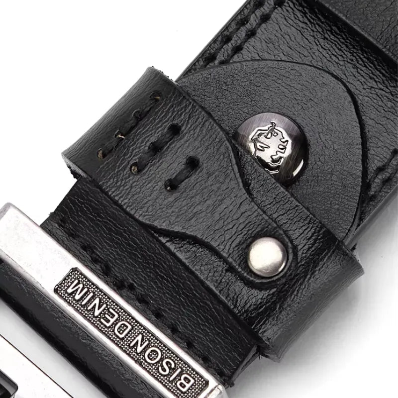 Cinto Masculino de Couro Legítimo Fivela Simples ou Dupla | Bison Denim