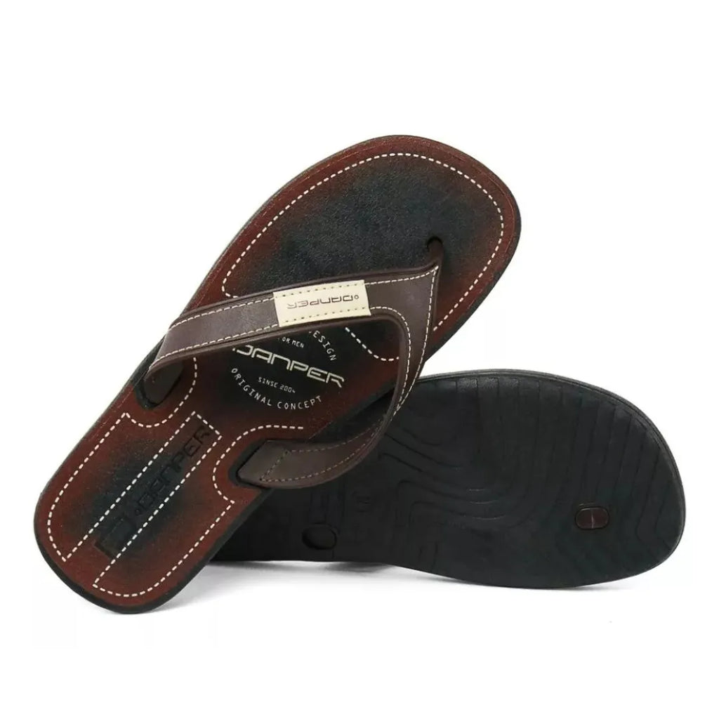 Chinelo Masculino com Tiras em Couro | Allegante - Alleganza