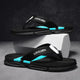 Chinelo Masculino Antiderrapante com Tiras de Tecido e Tecnologia Antiodor | AirComfort Preto/Azul