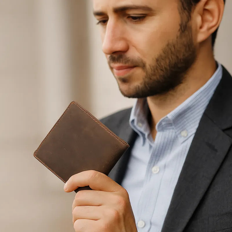 Carteira de Couro Legítimo Anti RFID | Allegante Leather II