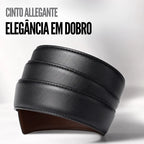 Cinto Masculino Dupla Face em Couro com Fivela Reversível | Allegante