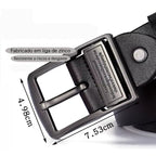 medidas do Cinto Masculino em Couro Legítimo | Allegante Silver 