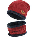 Conjunto Gorro Allegante e gola térmica em vermelho, estilo sofisticado