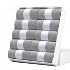 10 pares das Meias Sociais 100% Algodão Antibacteriano na cor preto na cor cinza