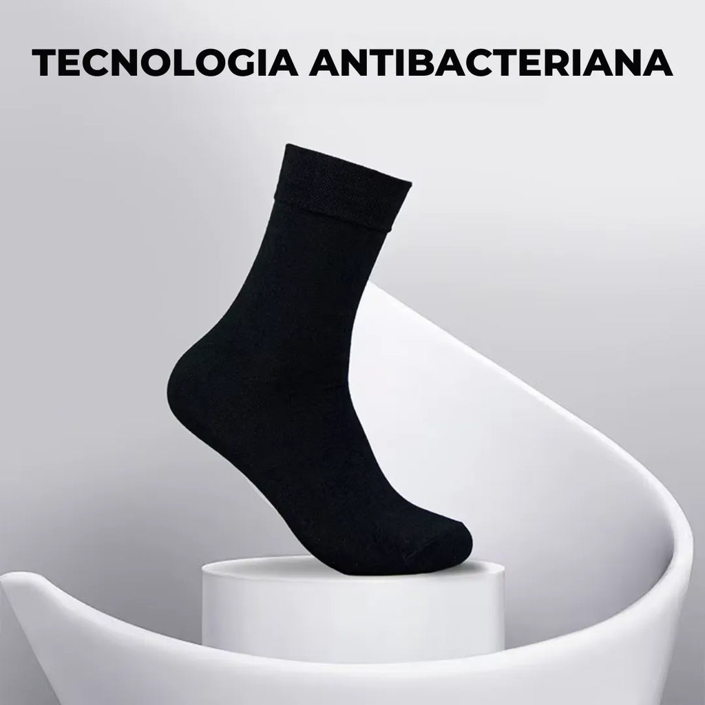 Kit 6 Pares Meias com Algodão Antimicrobiano - Alleganza