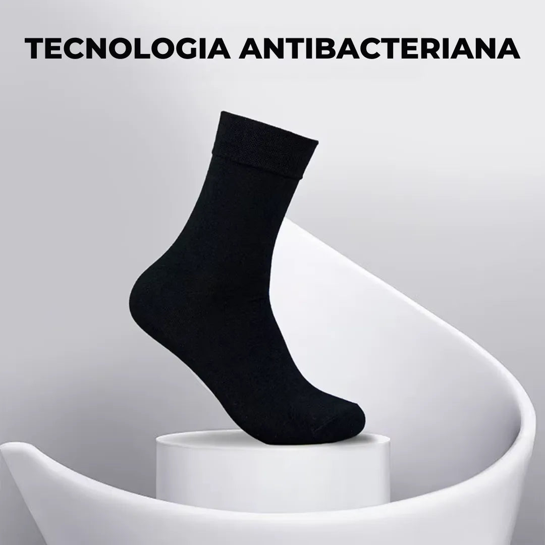 Kit 6 Pares Meias com Algodão Antimicrobiano - Alleganza
