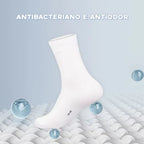 Kit 6 Pares Meias com Algodão Antimicrobiano - Alleganza