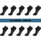 Kit Meias Soquete de Algodão - 10 pares - Alleganza