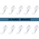 Kit Meias Soquete de Algodão - 10 pares 10 pares - BRANCO