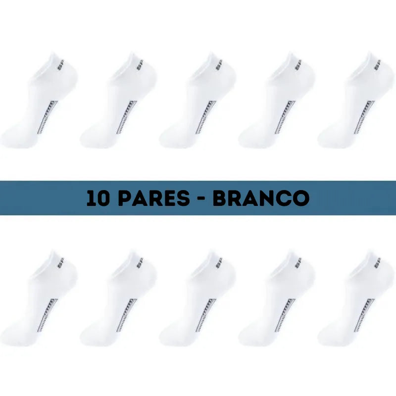 Kit Meias Soquete de Algodão - 10 pares - Alleganza