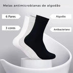 Kit 6 Pares Meias com Algodão Antimicrobiano - Alleganza