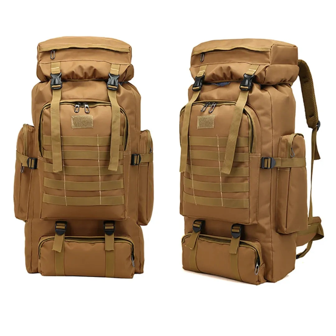 L GEAR SOLID Δ　PREMIUM PACK Mochila Cargueira 70L Outdoor | Nylon 700D Impermeável – Alleganza