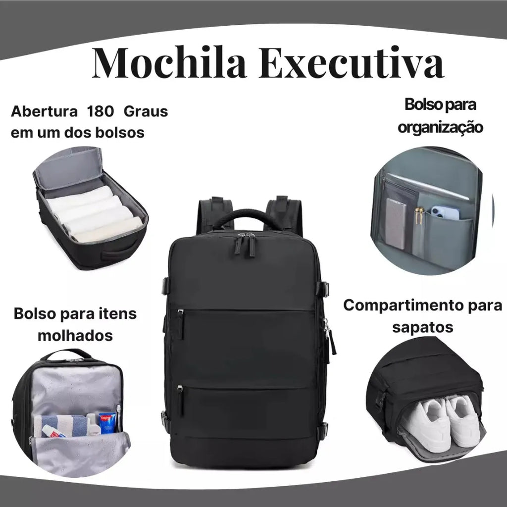 Mochila Executiva 50L Impermeável Casualle Pack - Alleganza